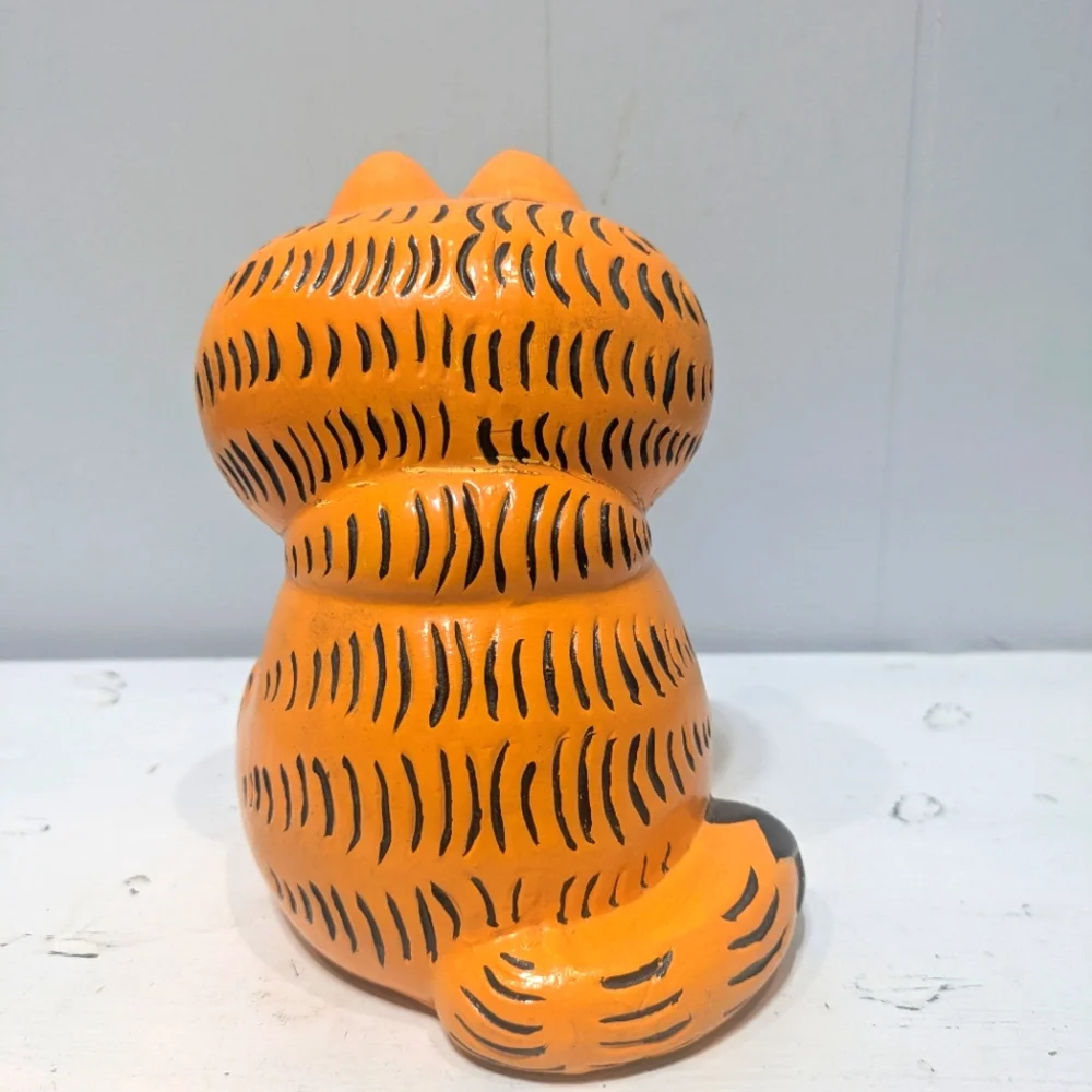 Garfield Coin Bank Ceramic Orange Nostalgic Vintage - Picture 2 of 5